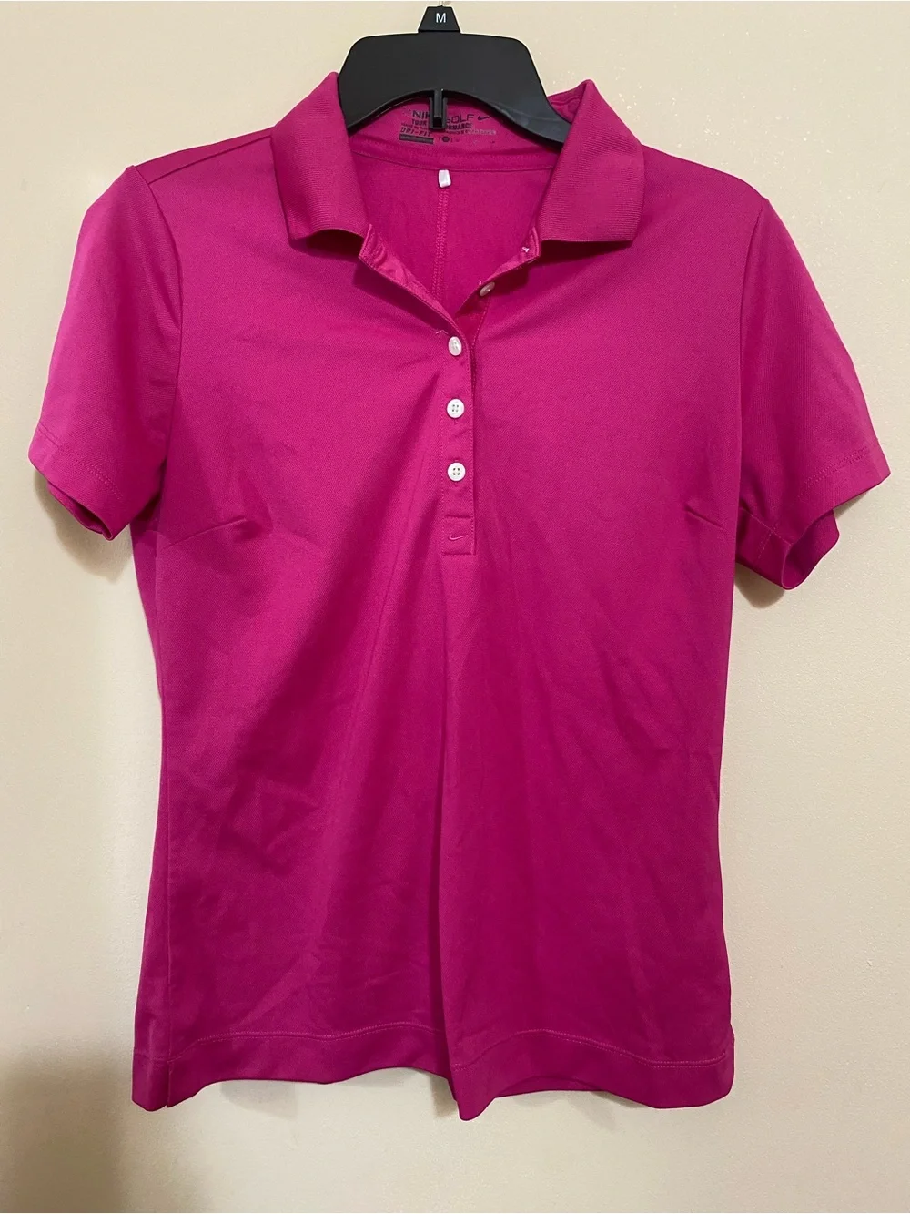 Nike Women’s Short-Sleeve Polo Top - Pink size small